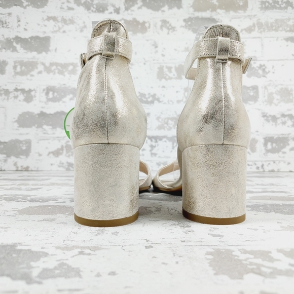 New PAUL GREEN Leather Ankle Strap Open Toe Block Heel Sandals M814 - Picture 6 of 13